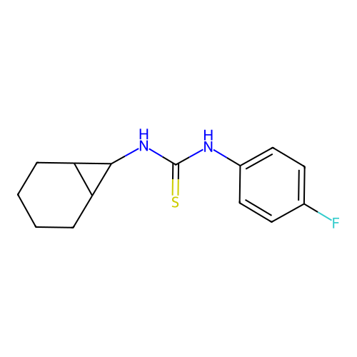 1-(7-Bicyclo[4.1.0]heptanyl)-3-(4-fluorophenyl)thiourea structure