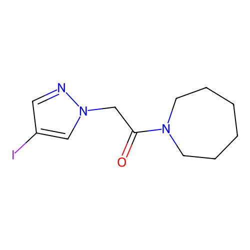 1-(Azepan-1-yl)-2-(4-iodopyrazol-1-yl)ethanone structure