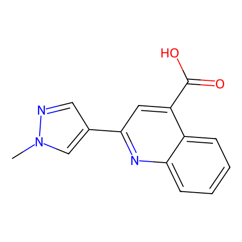 2-(1-Methyl-1H-pyrazol-4-yl)-4-quinolinecarboxylic acid structure
