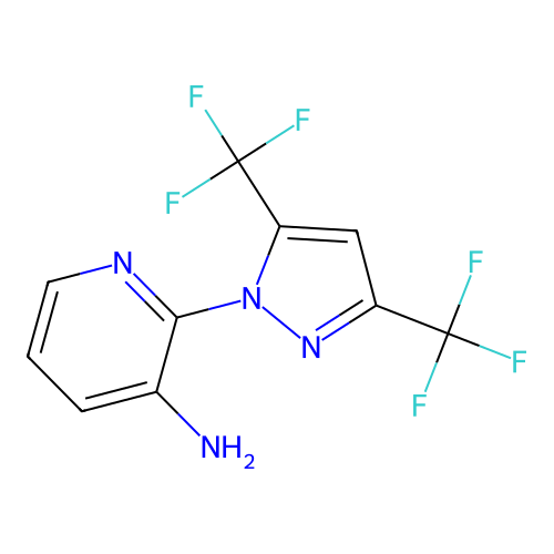 2-[3,5-bis(trifluoromethyl)-1H-pyrazol-1-yl]-3-pyridinylamine structure