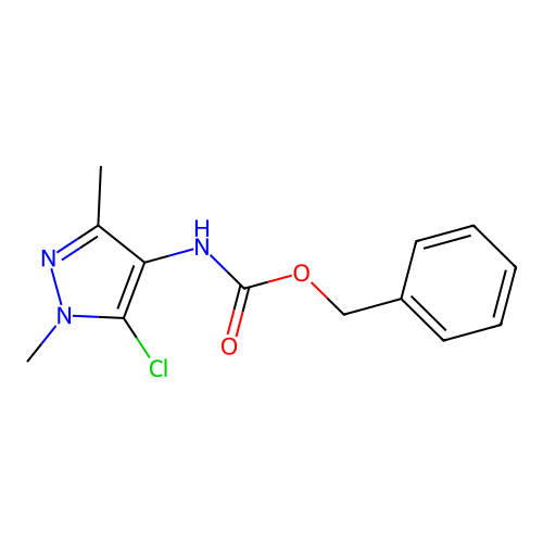 benzyl N-(5-chloro-1,3-dimethyl-1H-pyrazol-4-yl)carbamate structure