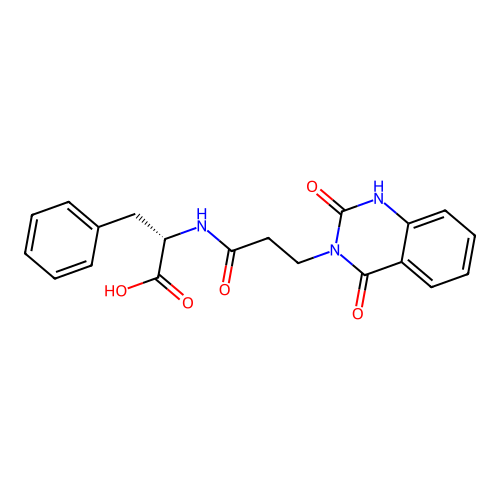 (S)-2-(3-(2,4-dioxo-1,2-dihydroquinazolin-3(4H)-yl)propanamido)-3-phenylpropanoic acid structure