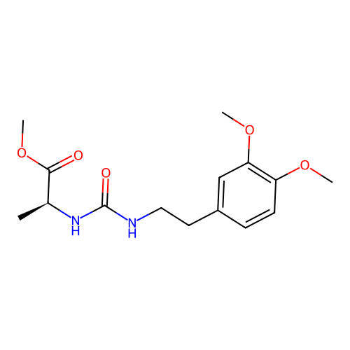 (S)-methyl 2-(3-(3,4-dimethoxyphenethyl)ureido)propanoate structure