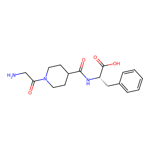 N-[(1-glycylpiperidin-4-yl)carbonyl]-L-phenylalanine structure