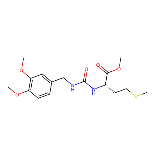 methyl N-[(3,4-dimethoxybenzyl)carbamoyl]-L-methioninate structure