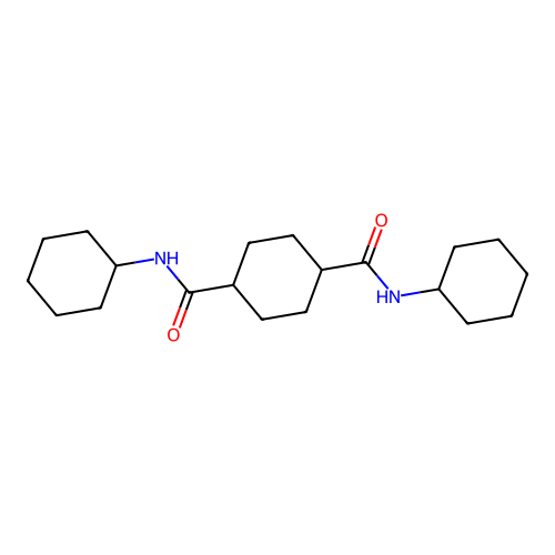 N,N'-dicyclohexylcyclohexane-1,4-dicarboxamide structure