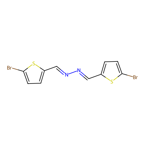 (1E,2E)-bis[(5-bromothiophen-2-yl)methylidene]hydrazine structure
