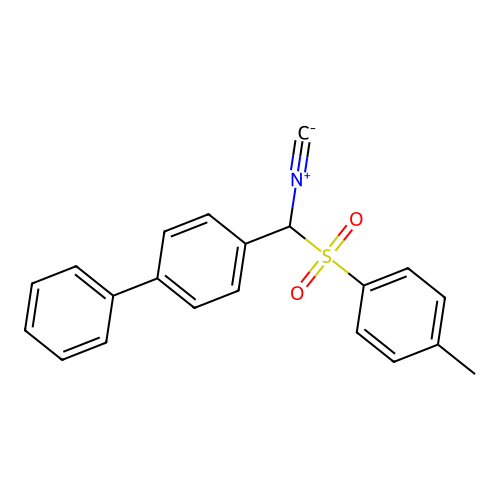 4-[Isocyano(toluene-4-sulphonyl)methyl]biphenyl structure