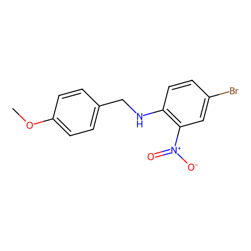 4-Bromo-N-(4-methoxybenzyl)-2-nitroaniline structure