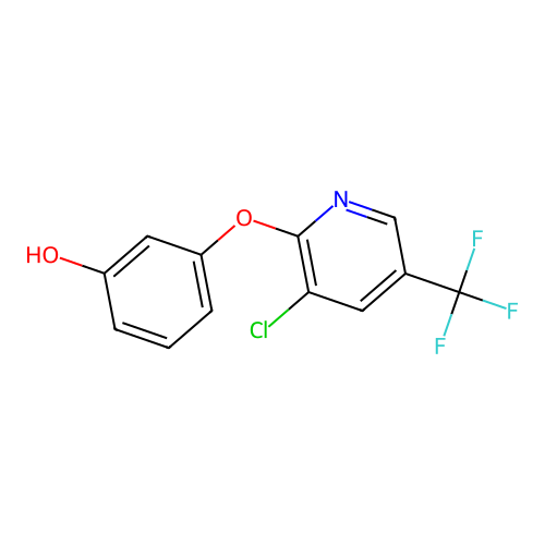 3-{[3-Chloro-5-(trifluoromethyl)pyridin-2-yl]oxy}phenol structure