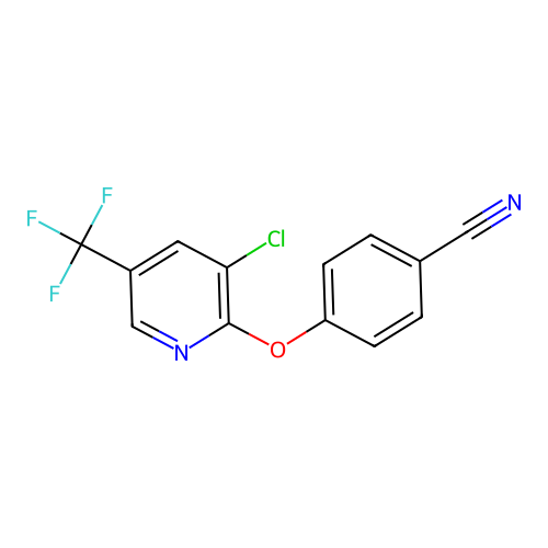 4-((3-Chloro-5-(trifluoromethyl)pyridin-2-yl)oxy)benzonitrile structure