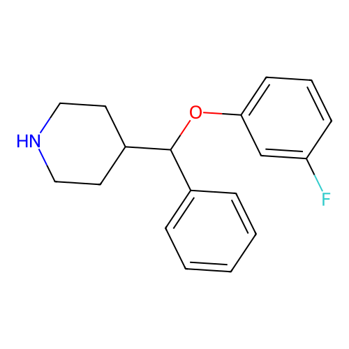 4-[(3-Fluoro-phenoxy)-phenyl-methyl]-piperidine structure