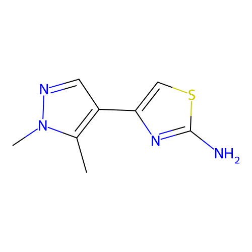 4-(1,5-Dimethyl-1H-pyrazol-4-yl)-thiazol-2-ylamine structure