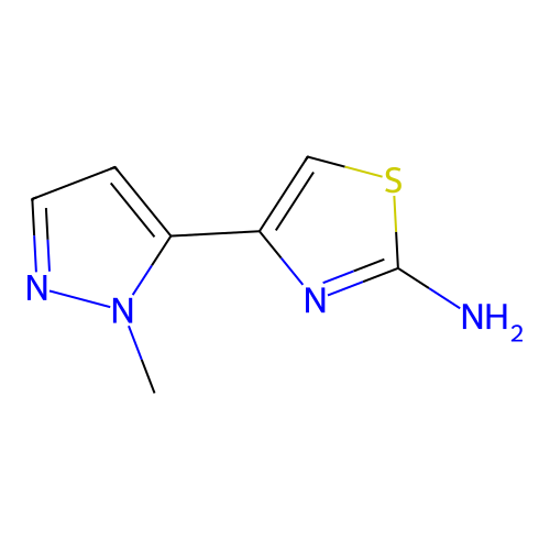4-(1-methyl-1H-pyrazol-5-yl)-1,3-thiazol-2-amine structure