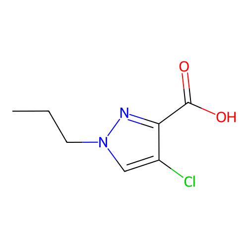 4-Chloro-1-propyl-1H-pyrazole-3-carboxylic acid structure