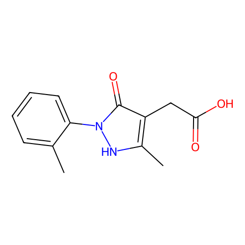 (5-Hydroxy-3-methyl-1-o-tolyl-1H-pyrazol-4-yl)-acetic acid structure