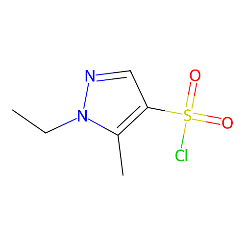 1-Ethyl-5-methyl-1H-pyrazole-4-sulfonyl chloride structure