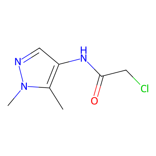 2-chloro-N-(1,5-dimethyl-1H-pyrazol-4-yl)acetamide structure