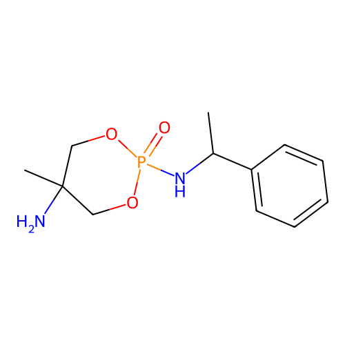 5-Amino-5-methyl-2-((1-phenylethyl)amino)-1,3,2-dioxaphosphinane 2-oxide structure