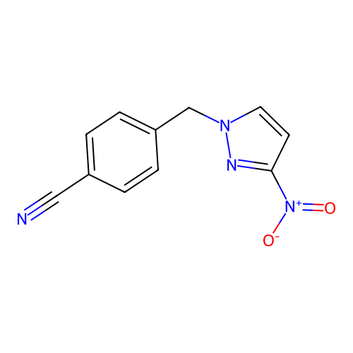 4-[(3-Nitro-1H-pyrazol-1-yl)methyl]benzonitrile structure