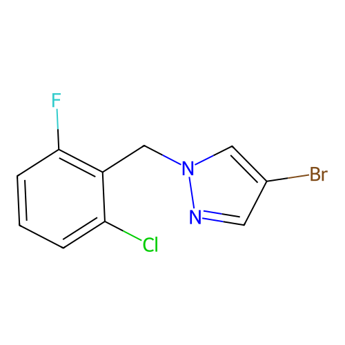 4-Bromo-1-(2-chloro-6-fluorobenzyl)-1H-pyrazole structure