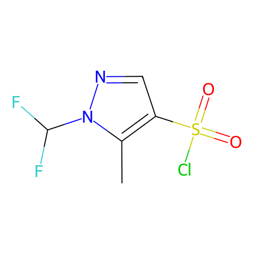 1-(difluoromethyl)-5-methyl-1H-pyrazole-4-sulfonyl chloride structure