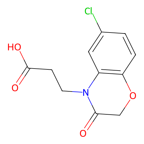 3-(6-Chloro-3-oxo-2,3-dihydro-benzo[1,4]oxazin-4-yl)-propionic acid structure