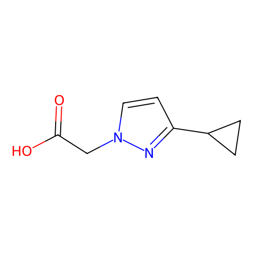 2-(3-cyclopropyl-1H-pyrazol-1-yl)acetic acid structure