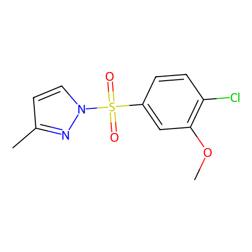 1-((4-chloro-3-methoxyphenyl)sulfonyl)-3-methyl-1H-pyrazole structure