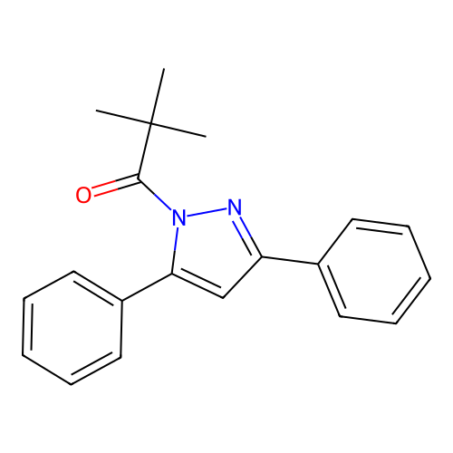 1-(2,2-dimethylpropanoyl)-3,5-diphenyl-1H-pyrazole structure