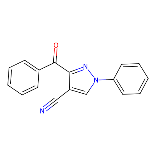 3-苯甲酰-1-苯基-1H-吡唑-4-甲腈 structure