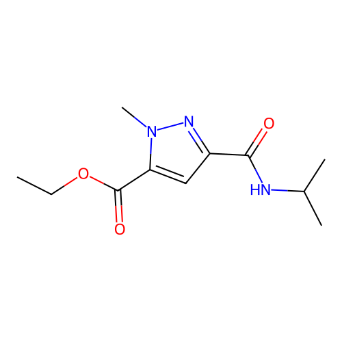 Ethyl 3-(isopropylcarbamoyl)-1-methyl-1H-pyrazole-5-carboxylate structure