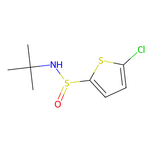 N-(tert-butyl)-5-chlorothiophene-2-sulfinamide structure