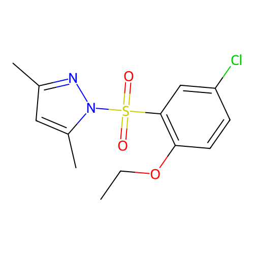 2-[(3,5-Dimethylpyrazolyl)sulfonyl]-4-chloro-1-ethoxybenzene structure