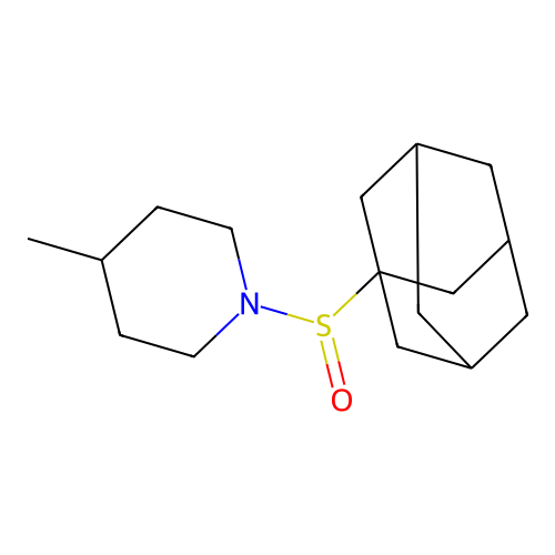 1-(1-Adamantylsulfinyl)-4-methylpiperidine structure