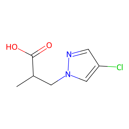 3-(4-Chloro-pyrazol-1-yl)-2-methyl-propionic acid structure