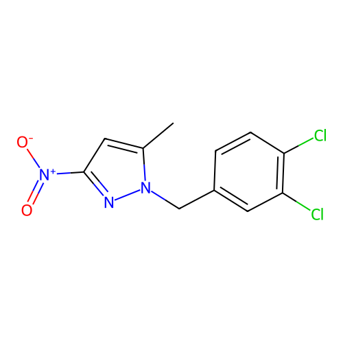 1-[(3,4-Dichlorophenyl)methyl]-5-methyl-3-nitropyrazole structure