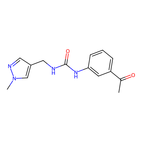 1-(3-Acetylphenyl)-3-[(1-methylpyrazol-4-yl)methyl]urea structure