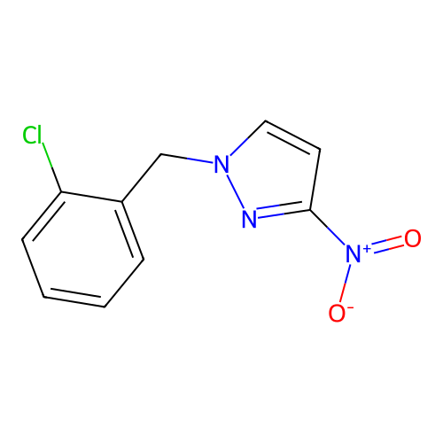 1-(2-chlorobenzyl)-3-nitro-1H-pyrazole structure