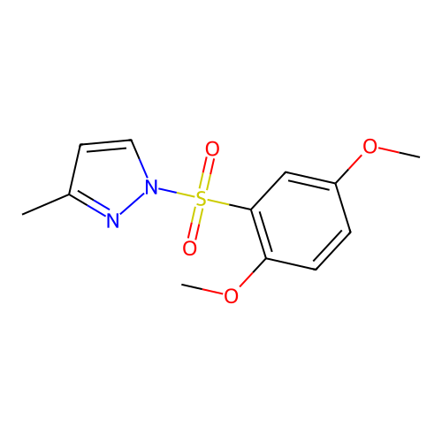 1-(2,5-Dimethoxyphenyl)sulfonyl-3-methylpyrazole structure