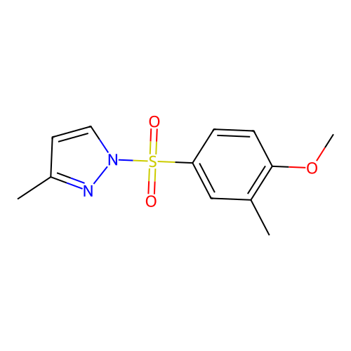 1-(4-Methoxy-3-methyl-benzenesulfonyl)-3-methyl-1H-pyrazole structure