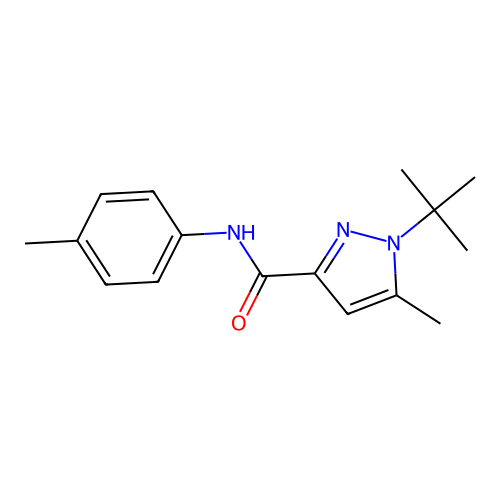 1-(1,1-Dimethylethyl)-5-methyl-N-(4-methylphenyl)-1H-pyrazole-3-carboxamide structure