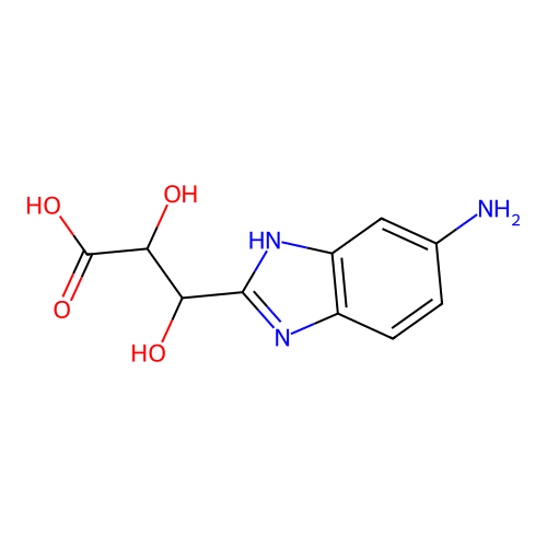 3-(5-Amino-1H-benzoimidazol-2-yl)-2,3-dihydroxy-propionic acid structure