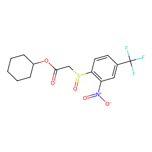 Cyclohexyl {[2-nitro-4-(trifluoromethyl)phenyl]sulfinyl}acetate structure