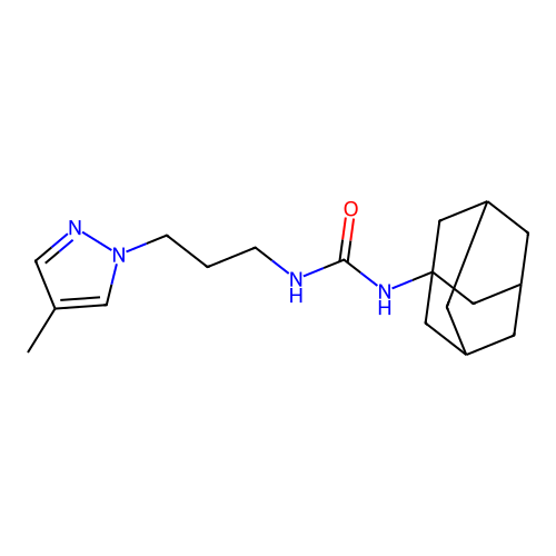 1-(1-Adamantyl)-3-[3-(4-methylpyrazol-1-yl)propyl]urea structure