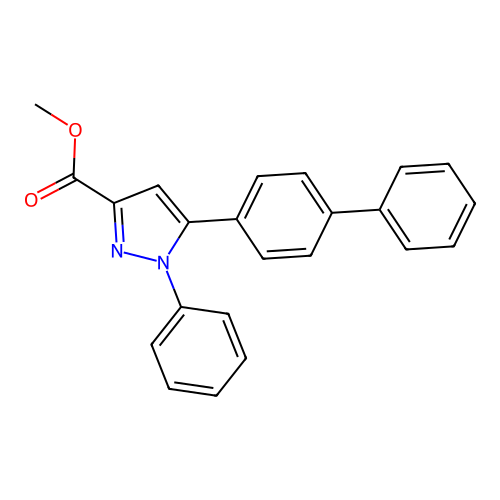 Methyl 1-phenyl-5-(4-phenylphenyl)pyrazole-3-carboxylate structure