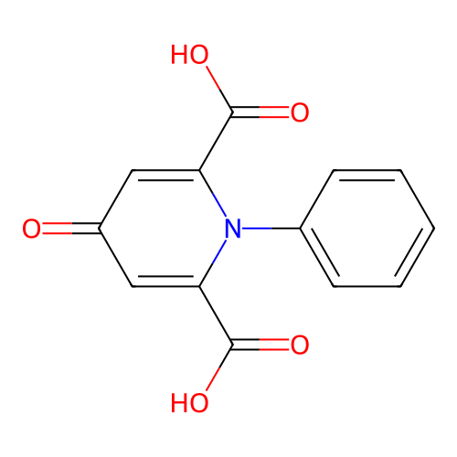 2,6-Pyridinedicarboxylic acid, 1,4-dihydro-4-oxo-1-phenyl- structure