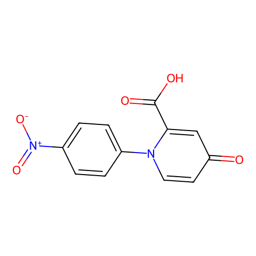 1-(4-Nitrophenyl)-4-oxopyridine-2-carboxylic acid structure