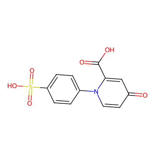 4-Oxo-1-(4-sulfophenyl)pyridine-2-carboxylic acid structure