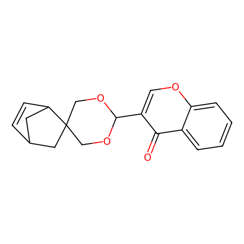 3-Spiro[1,3-dioxane-5,5'-bicyclo[2.2.1]hept-2-ene]-2-ylchromen-4-one structure